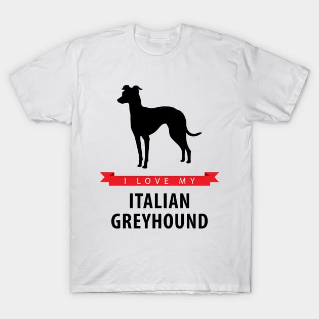 I Love My Italian Greyhound T-Shirt by millersye